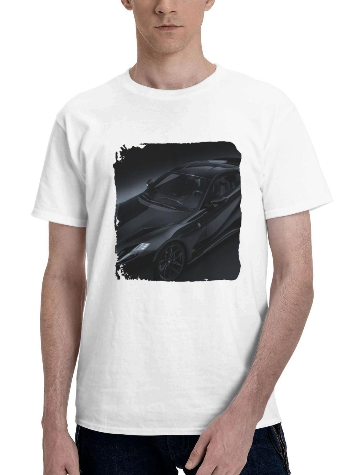 2023 Novitec Ferrari 812 Superfast N Largo S 180G 100% Cotton Printed Round Neck Short-Sleeve T-Shirt, Gifts for Men Dad Husband Grandpa, S-XXXL, White