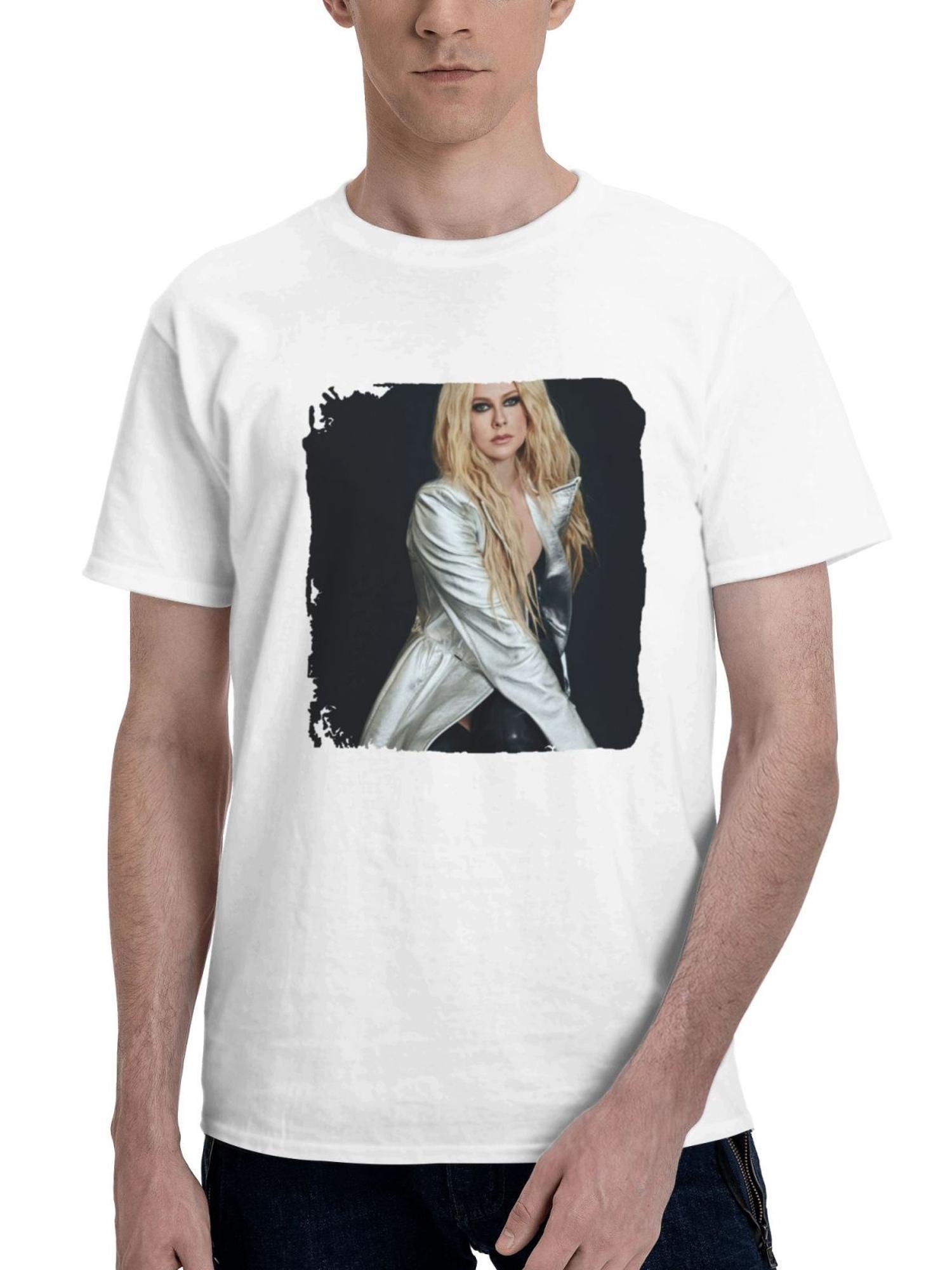 Avril Lavigne Grazia Bulgaria 2 180G 100% Cotton Printed Round Neck Short-Sleeve T-Shirt, Gifts for Men Dad Husband Grandpa, S-XXXL, White