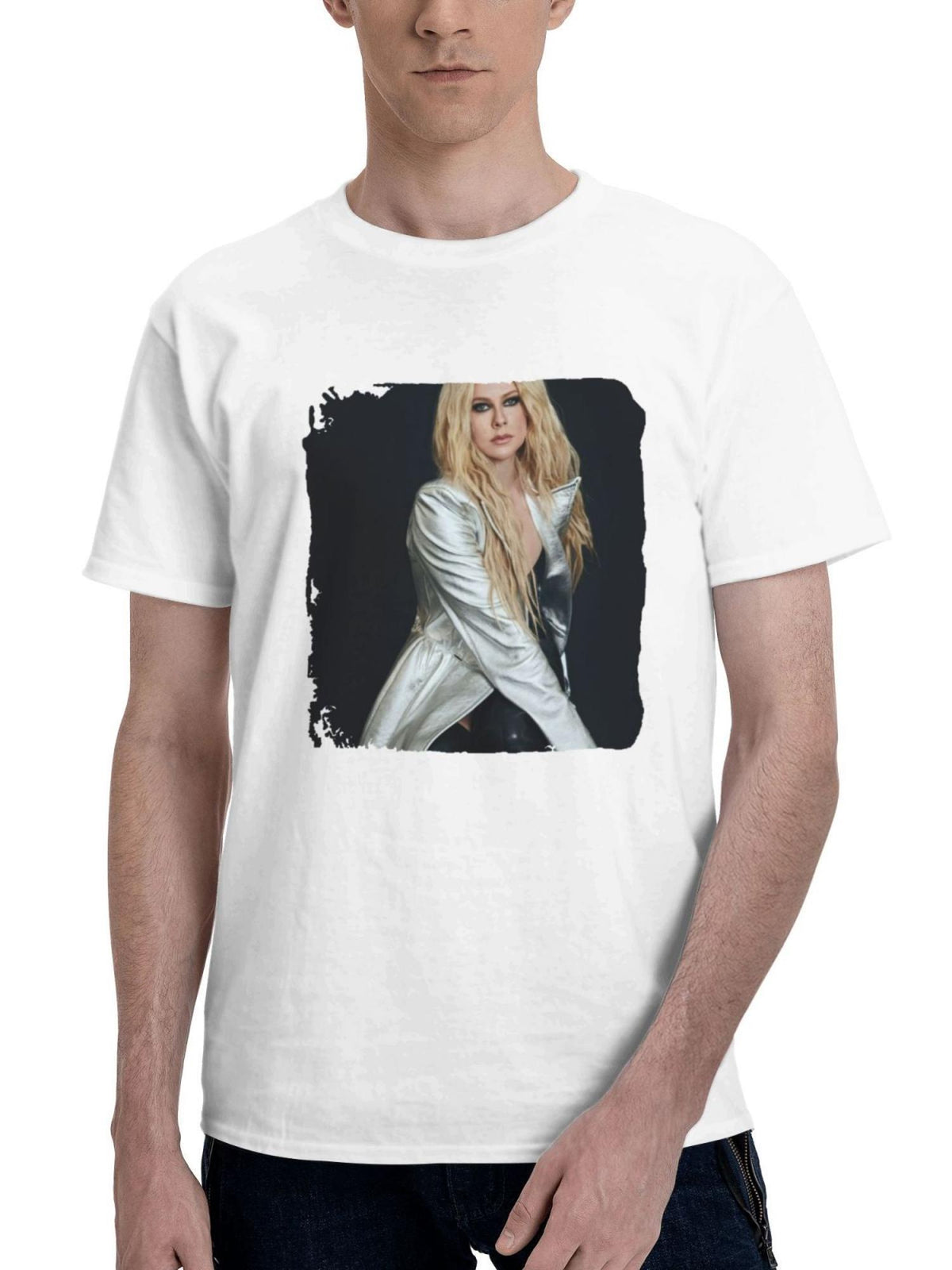 Avril Lavigne Grazia Bulgaria 2 180G 100% Cotton Printed Round Neck Short-Sleeve T-Shirt, Gifts for Men Dad Husband Grandpa, S-XXXL, White