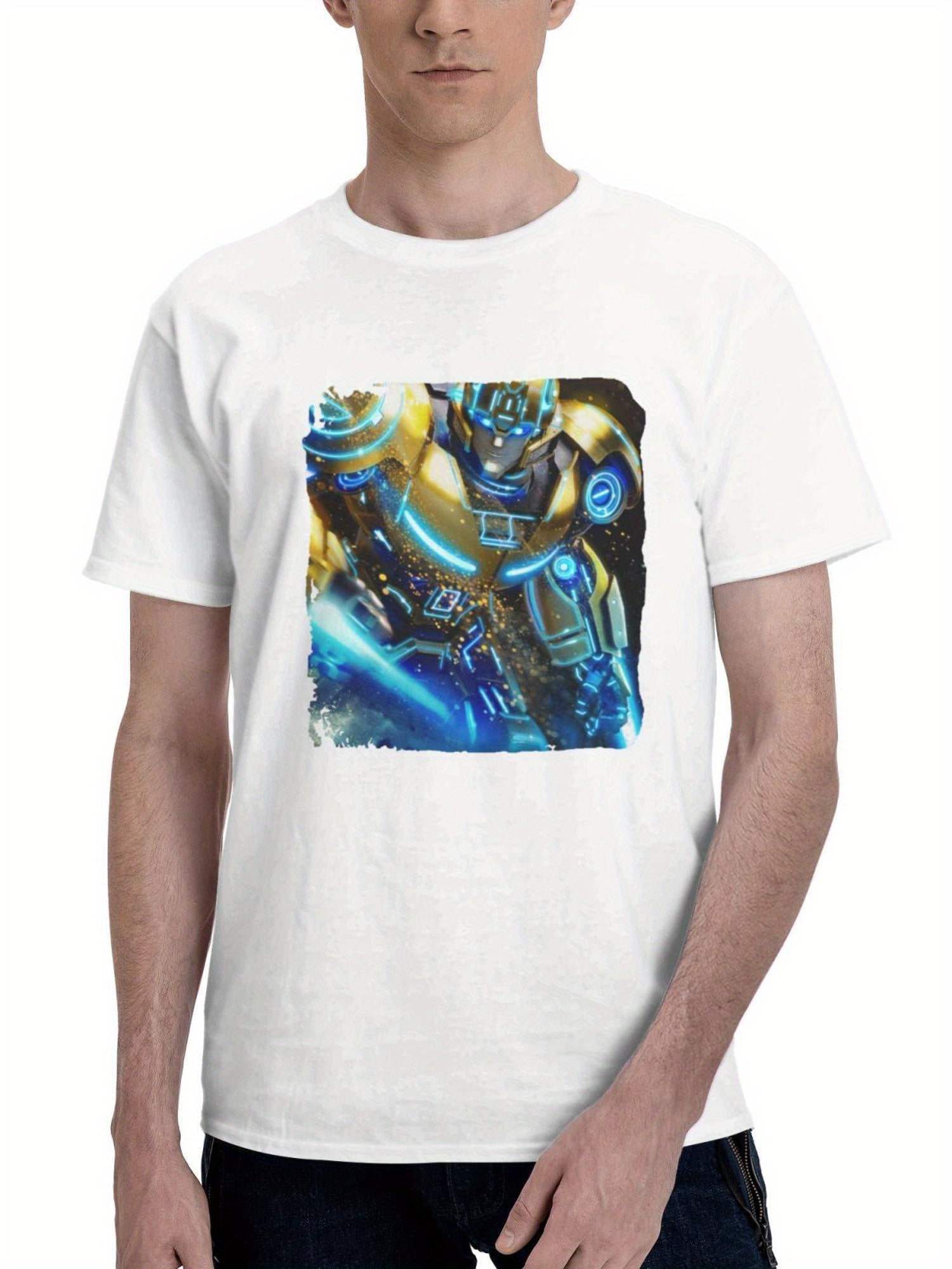 B 127 In Transformers One 2024 180G 100% Cotton Printed Round Neck Short-Sleeve T-Shirt, Gifts for Men Dad Husband Grandpa, S-XXXL, White