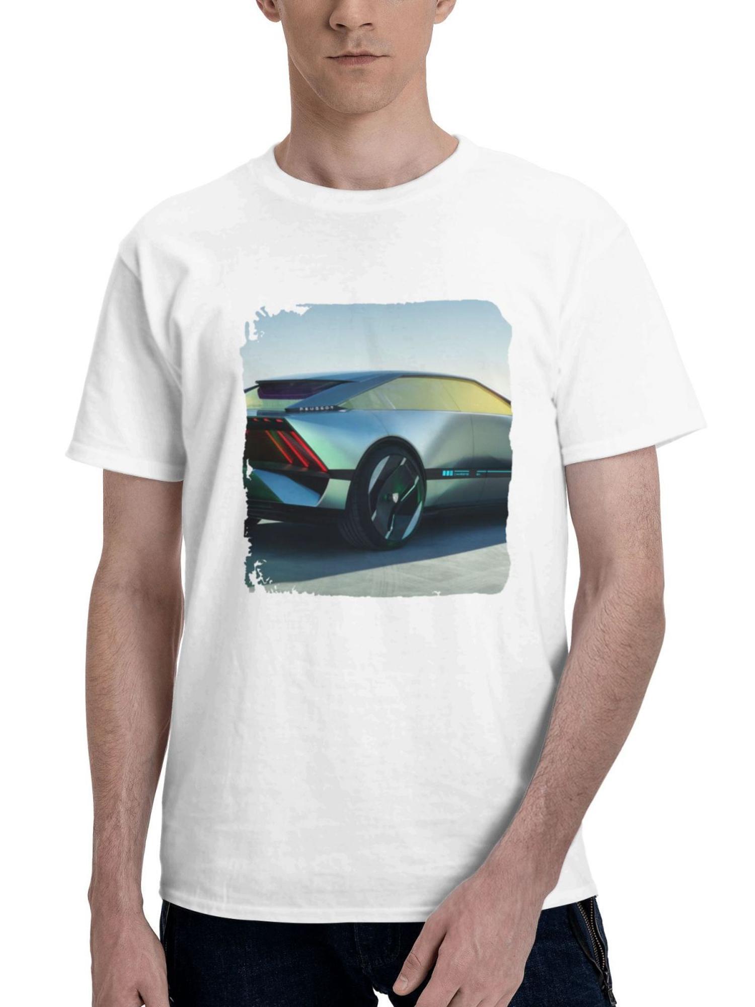 2023 Peugeot Inception Concept 10k 180G 100% Cotton Printed Round Neck Short-Sleeve T-Shirt, Gifts for Men Dad Husband Grandpa, S-XXXL, White