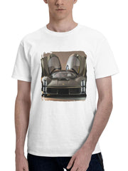 2023 Porsche Mission X 180G 100% Cotton Printed Round Neck Short-Sleeve T-Shirt, Gifts for Men Dad Husband Grandpa, S-XXXL, White