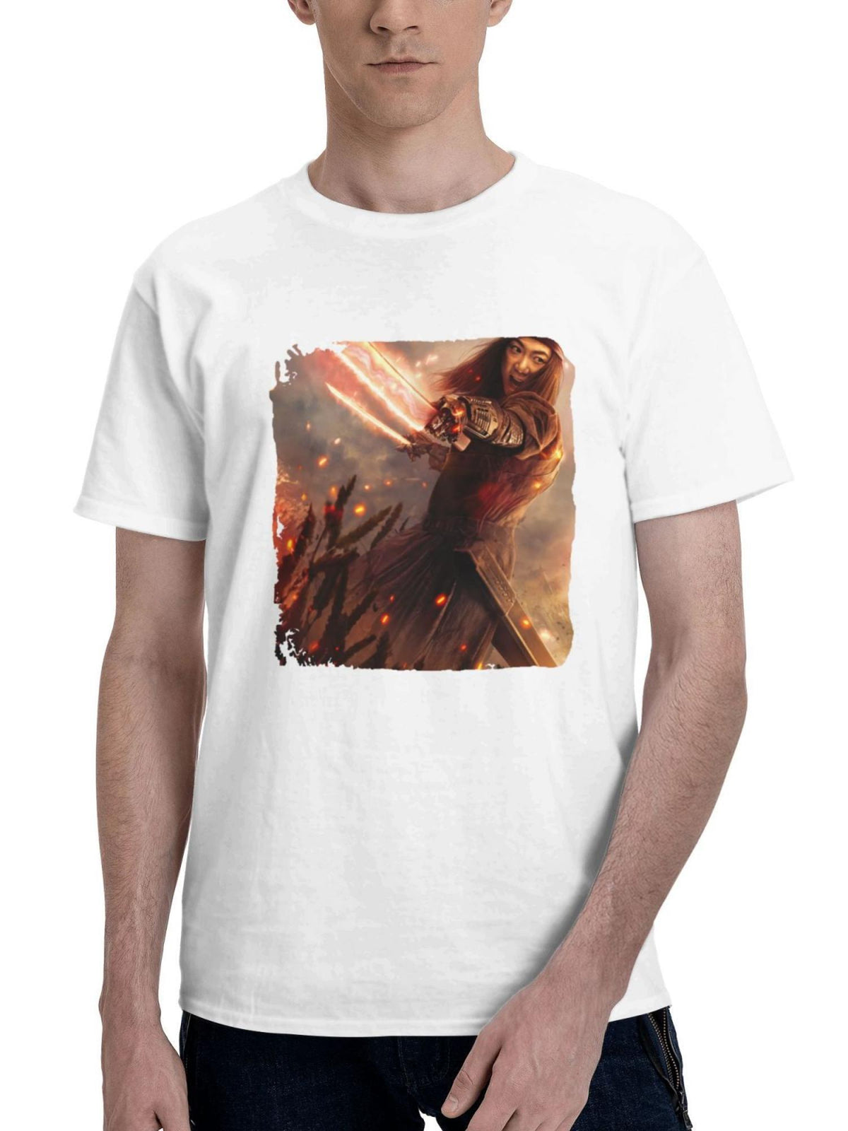 Bae Doona In Rebel Moon Part Two The Scargiver 2024 180G 100% Cotton Printed Round Neck Short-Sleeve T-Shirt, Gifts for Men Dad Husband Grandpa, S-XXXL, White