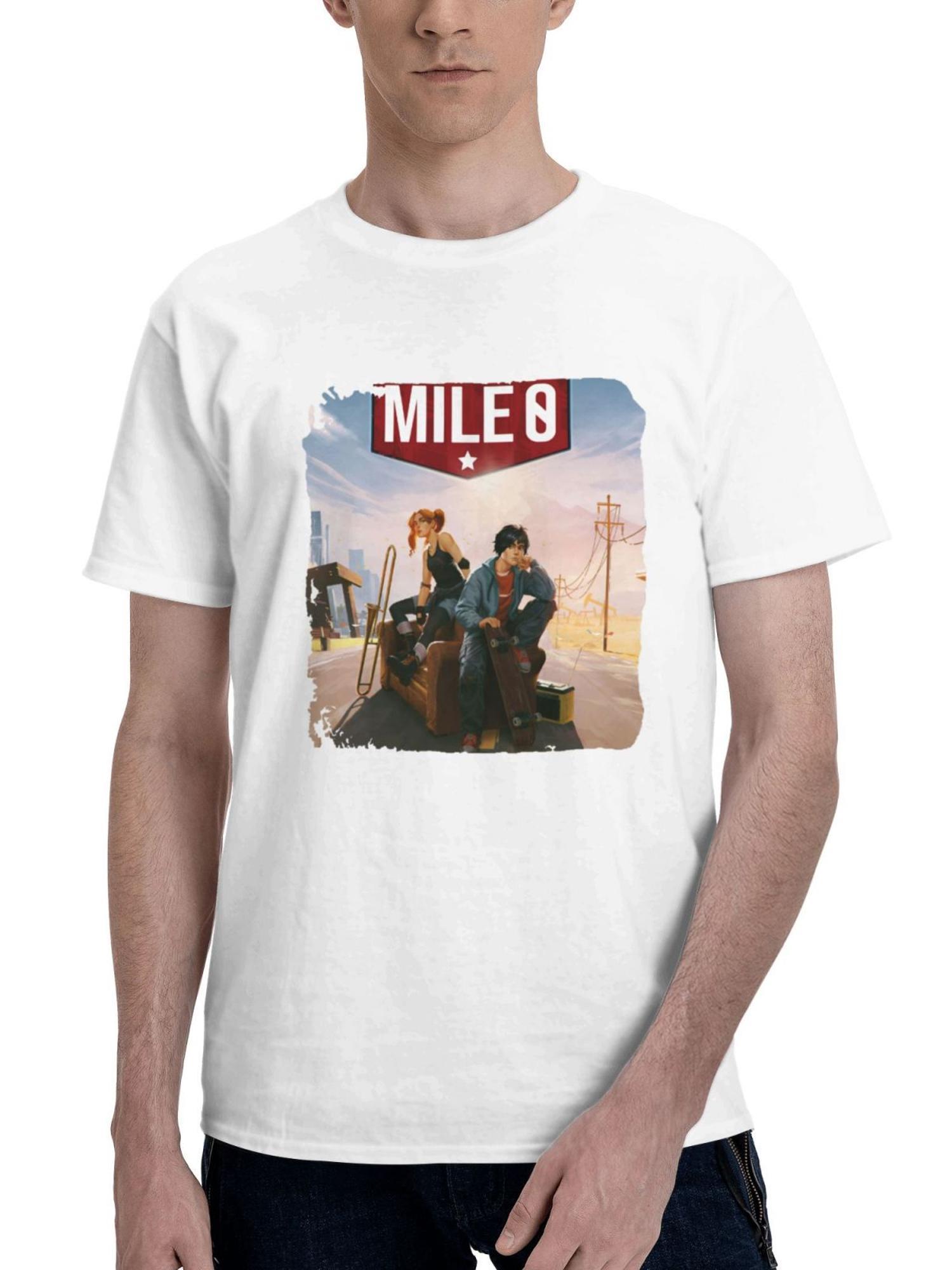 2023 Road 96 Mile 0 180G 100% Cotton Printed Round Neck Short-Sleeve T-Shirt, Gifts for Men Dad Husband Grandpa, S-XXXL, White