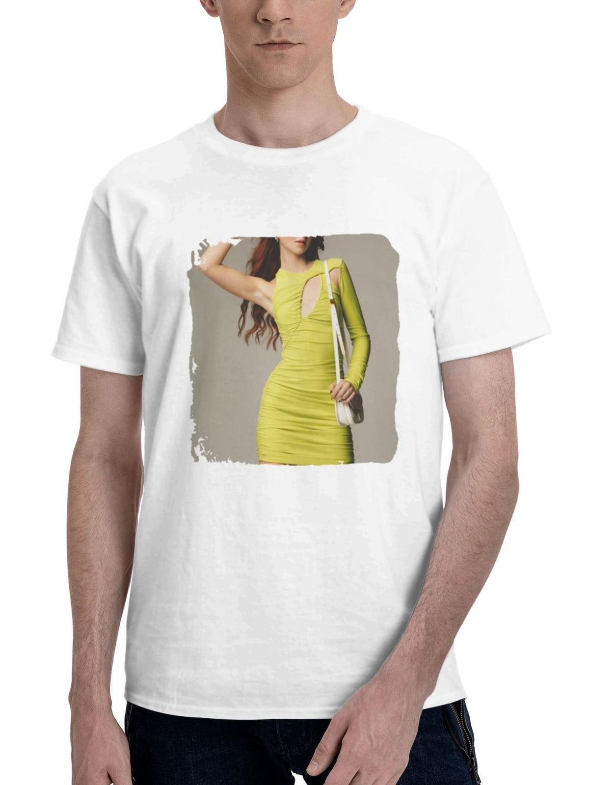 2023 Sicily Rose Ted Kim Photoshoot 180G 100% Cotton Printed Round Neck Short-Sleeve T-Shirt, Gifts for Men Dad Husband Grandpa, S-XXXL, White