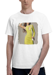 2023 Sicily Rose Ted Kim Photoshoot 180G 100% Cotton Printed Round Neck Short-Sleeve T-Shirt, Gifts for Men Dad Husband Grandpa, S-XXXL, White