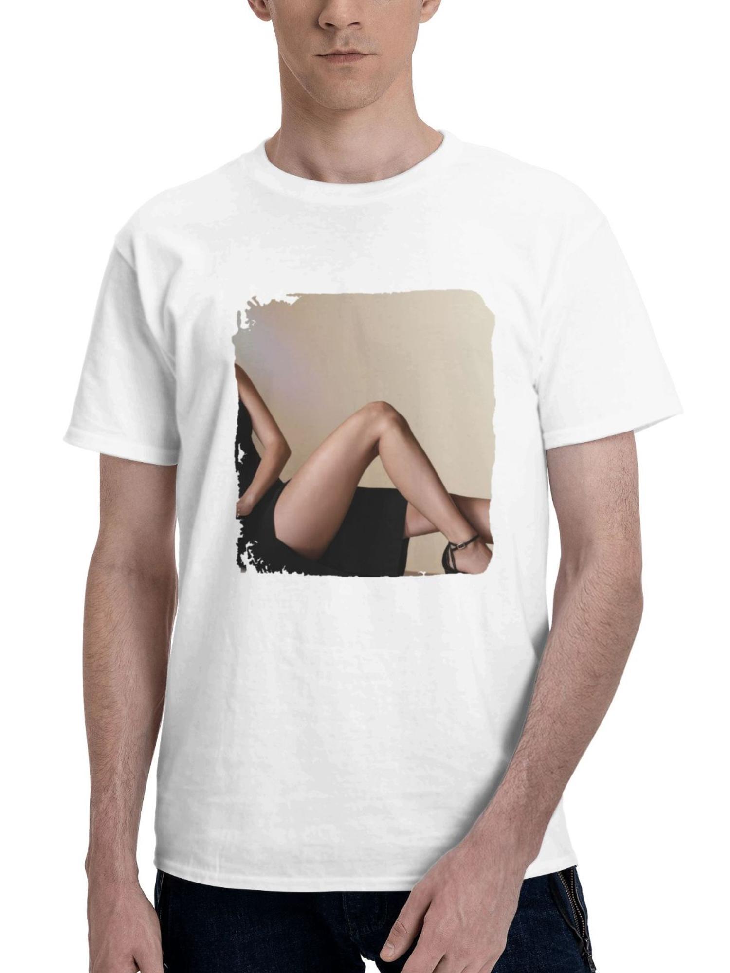 Barbara Palvin 2024 Model 180G 100% Cotton Printed Round Neck Short-Sleeve T-Shirt, Gifts for Men Dad Husband Grandpa, S-XXXL, White