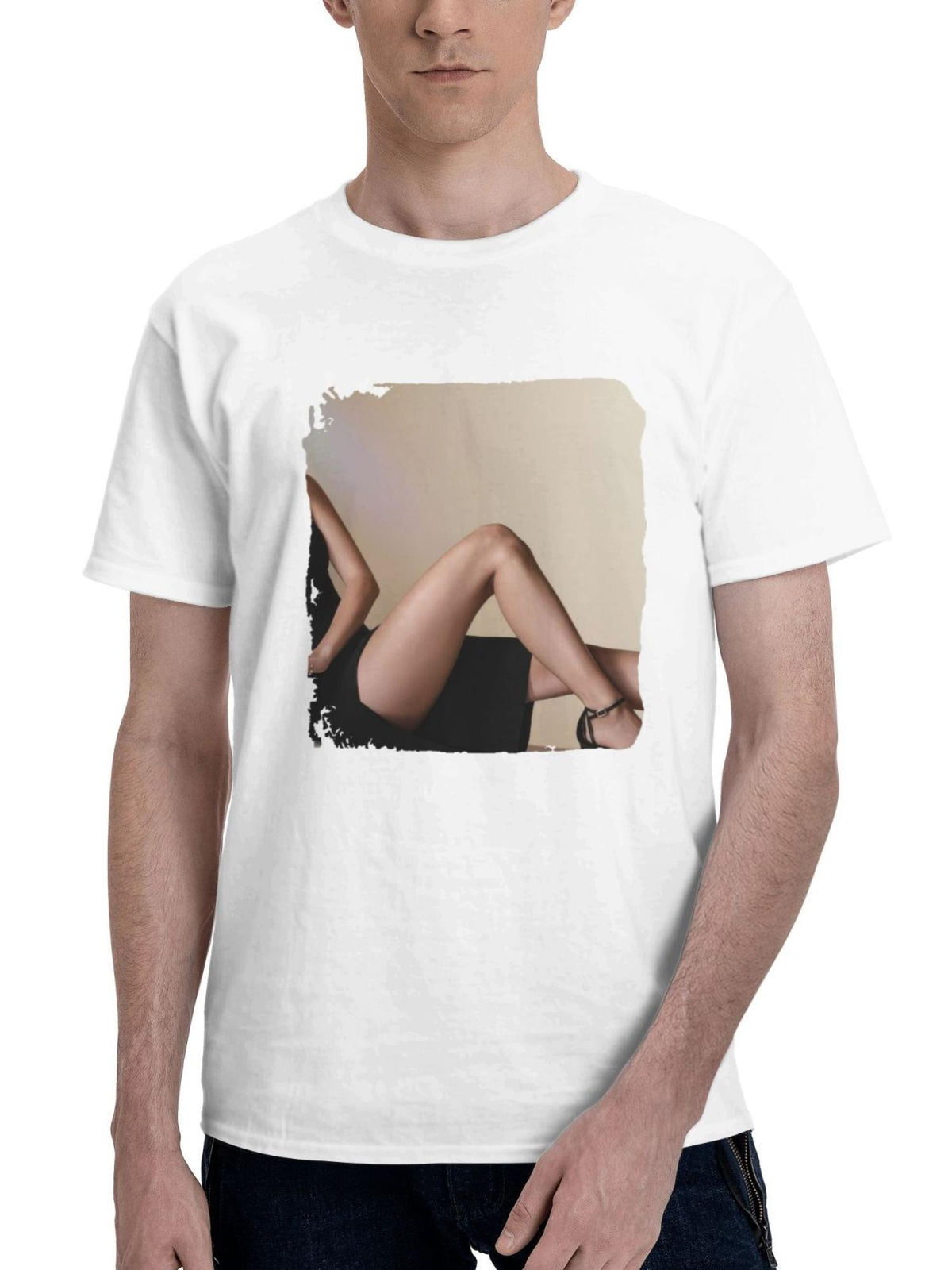 Barbara Palvin 2024 Model 180G 100% Cotton Printed Round Neck Short-Sleeve T-Shirt, Gifts for Men Dad Husband Grandpa, S-XXXL, White