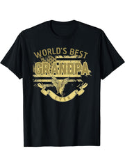 Grandpa American Flag Bald Eagle USA Pride Patriotic Gift T-Shirt 180G 100% Cotton Printed Round Neck Short-Sleeve T-Shirt, Gifts for Men Dad Husband Grandpa, S-XXXL, Black