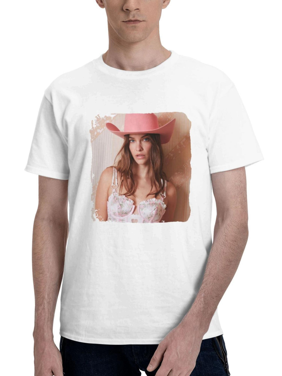 Barbara Palvin For Love And Lemons Valentines 2024 180G 100% Cotton Printed Round Neck Short-Sleeve T-Shirt, Gifts for Men Dad Husband Grandpa, S-XXXL, White