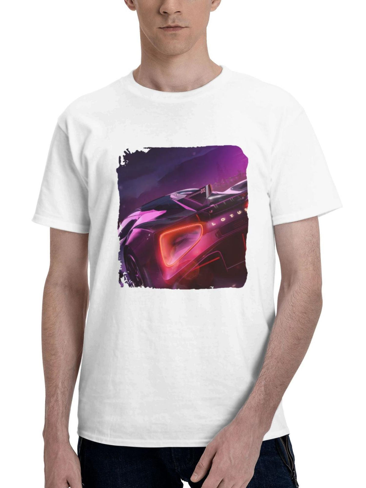 2023 The Crew Motorfest Lotus Evija 180G 100% Cotton Printed Round Neck Short-Sleeve T-Shirt, Gifts for Men Dad Husband Grandpa, S-XXXL, White