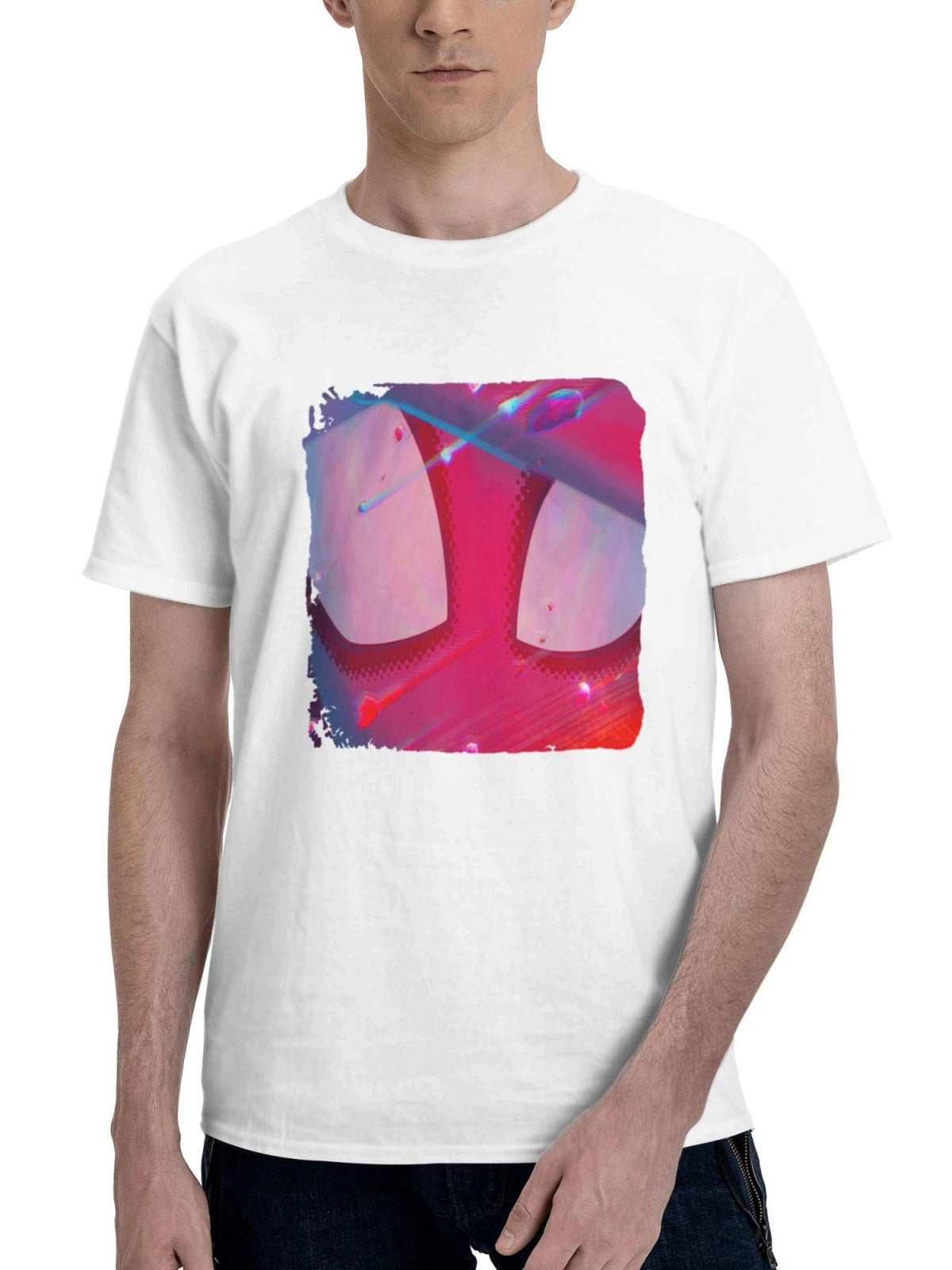2023 The Spiderman Across Spiderverse 180G 100% Cotton Printed Round Neck Short-Sleeve T-Shirt, Gifts for Men Dad Husband Grandpa, S-XXXL, White