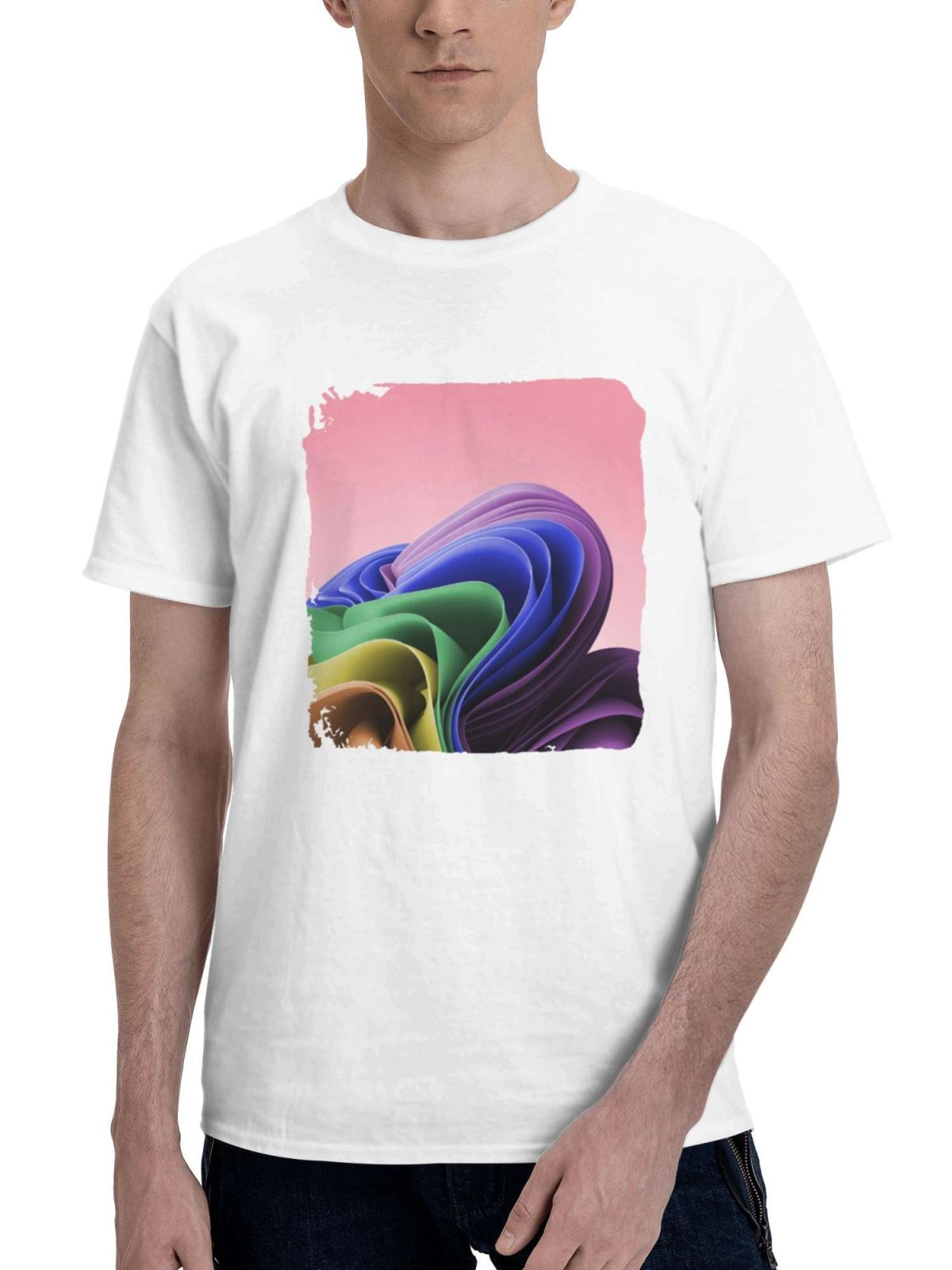 2023 Windows 11 180G 100% Cotton Printed Round Neck Short-Sleeve T-Shirt, Gifts for Men Dad Husband Grandpa, S-XXXL, White