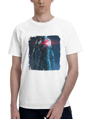 2023 Zack Synder Justice League Part Ii Cyborg S7 180G 100% Cotton Printed Round Neck Short-Sleeve T-Shirt, Gifts for Men Dad Husband Grandpa, S-XXXL, White