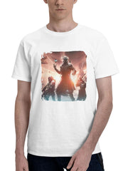2024 Destiny 2 The Final Shape 180G 100% Cotton Printed Round Neck Short-Sleeve T-Shirt, Gifts for Men Dad Husband Grandpa, S-XXXL, White