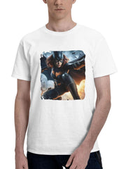 Batgirl Midnight Ballet 180G 100% Cotton Printed Round Neck Short-Sleeve T-Shirt, Gifts for Men Dad Husband Grandpa, S-XXXL, White