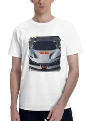 2024 Ferrari Sf90 Xx Stradale 180G 100% Cotton Printed Round Neck Short-Sleeve T-Shirt, Gifts for Men Dad Husband Grandpa, S-XXXL, White