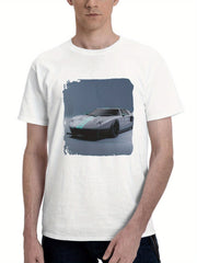 2024 Ford Gt 180G 100% Cotton Printed Round Neck Short-Sleeve T-Shirt, Gifts for Men Dad Husband Grandpa, S-XXXL, White