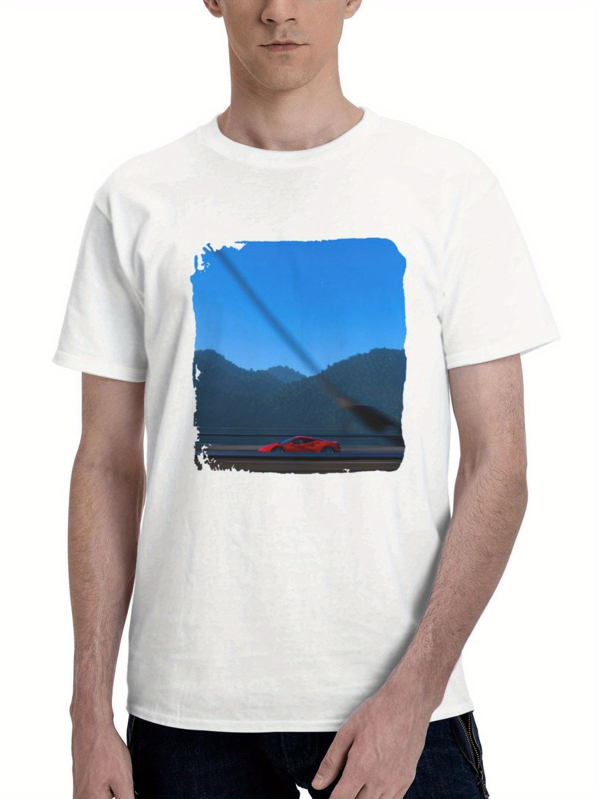 2024 Forza Horizon 5 180G 100% Cotton Printed Round Neck Short-Sleeve T-Shirt, Gifts for Men Dad Husband Grandpa, S-XXXL, White