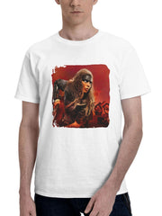 2024 Furiosa A Mad Max Saga Poster 180G 100% Cotton Printed Round Neck Short-Sleeve T-Shirt, Gifts for Men Dad Husband Grandpa, S-XXXL, White