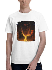 2024 Kingdom Of The Planet Of The Apes Fan Made 180G 100% Cotton Printed Round Neck Short-Sleeve T-Shirt, Gifts for Men Dad Husband Grandpa, S-XXXL, White