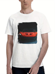 2024 Mclaren P1 Ba 180G 100% Cotton Printed Round Neck Short-Sleeve T-Shirt, Gifts for Men Dad Husband Grandpa, S-XXXL, White