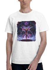 2024 Naraka Bladepoint 180G 100% Cotton Printed Round Neck Short-Sleeve T-Shirt, Gifts for Men Dad Husband Grandpa, S-XXXL, White