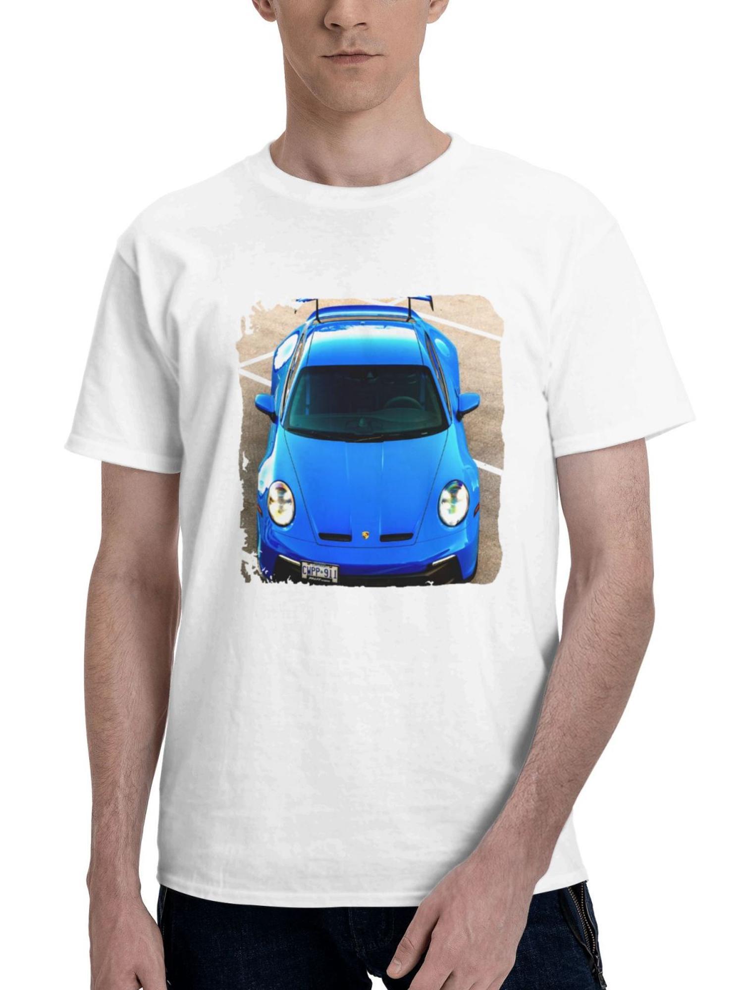 2024 Porsche 911 Gt3 180G 100% Cotton Printed Round Neck Short-Sleeve T-Shirt, Gifts for Men Dad Husband Grandpa, S-XXXL, White