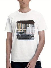 2024 Porsche 911 Sport Classic Steve Weinstock Velosdesignwerks 180G 100% Cotton Printed Round Neck Short-Sleeve T-Shirt, Gifts for Men Dad Husband Grandpa, S-XXXL, White