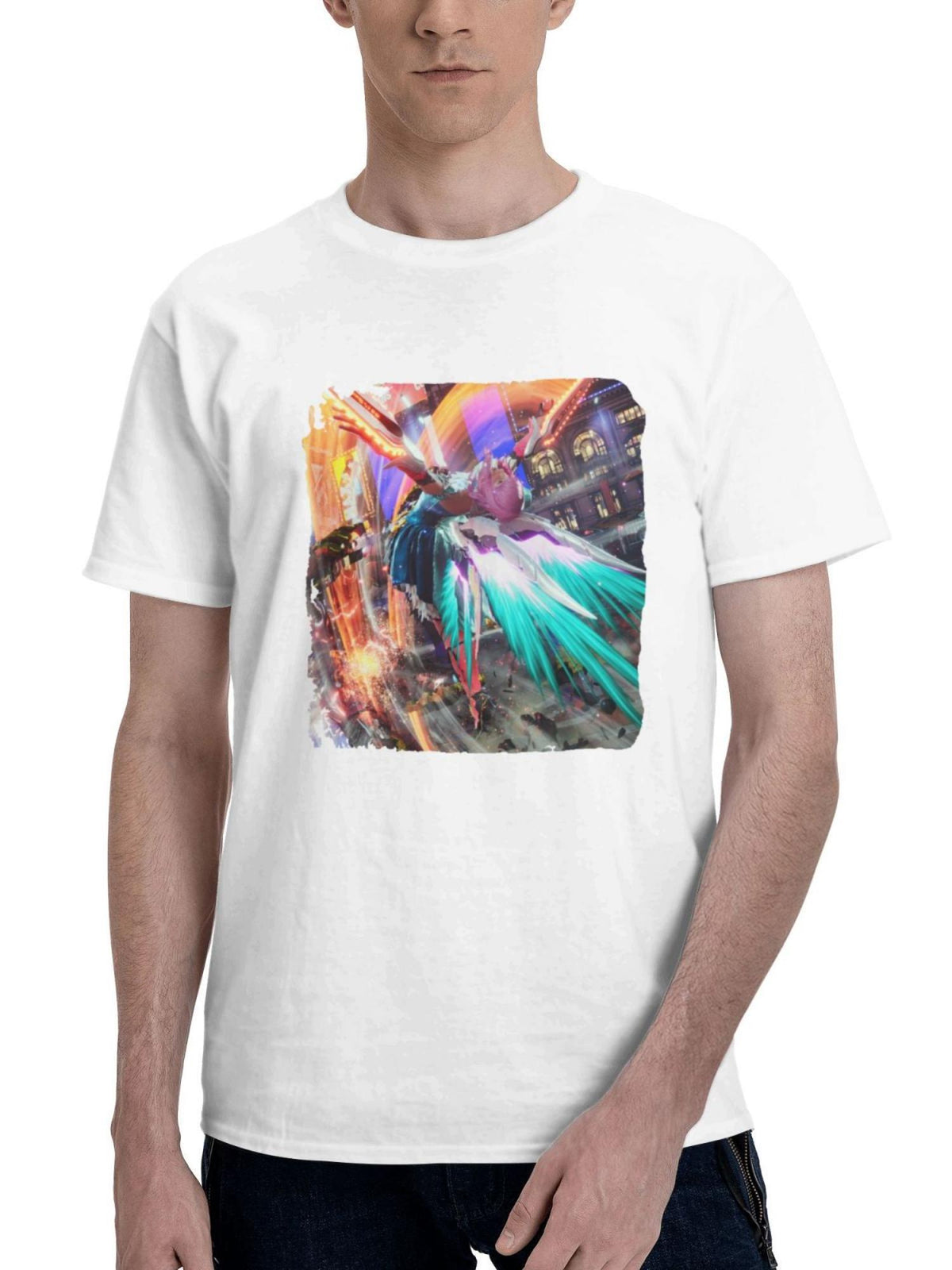 2024 Tekken 8 180G 100% Cotton Printed Round Neck Short-Sleeve T-Shirt, Gifts for Men Dad Husband Grandpa, S-XXXL, White