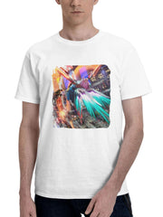 2024 Tekken 8 180G 100% Cotton Printed Round Neck Short-Sleeve T-Shirt, Gifts for Men Dad Husband Grandpa, S-XXXL, White