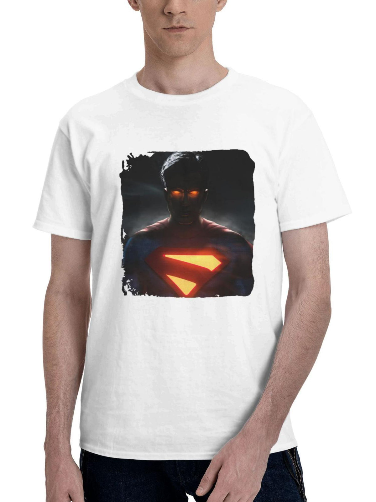 2025 Super men Legacy 180G 100% Cotton Printed Round Neck Short-Sleeve T-Shirt, Gifts for Men Dad Husband Grandpa, S-XXXL, White