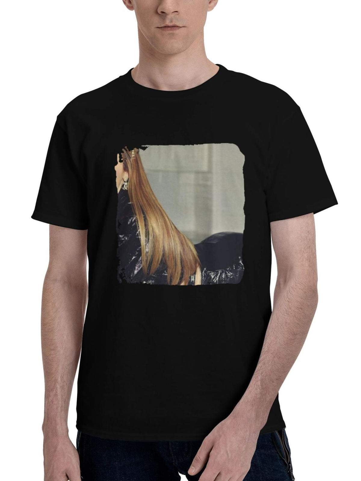 Alycia-Debnam Carey 2024 180G 100% Cotton Printed Round Neck Short-Sleeve T-Shirt, Christmas Gifts for Men Dad Husband Grandpa, S-XXXL, Black