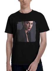Kendall-Jenner 10k 180G 100% Cotton Printed Round Neck Short-Sleeve T-Shirt, Christmas Gifts for Men Dad Husband Grandpa, S-XXXL, Black