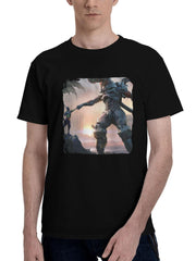 Last-Island Of Survival 180G 100% Cotton Printed Round Neck Short-Sleeve T-Shirt, Christmas Gifts for Men Dad Husband Grandpa, S-XXXL, Black