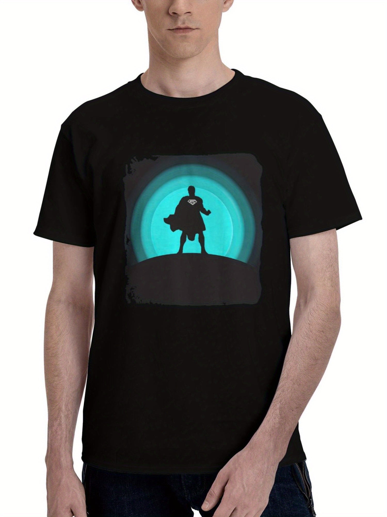 Last-Son Of Krypton 180G 100% Cotton Printed Round Neck Short-Sleeve T-Shirt, Christmas Gifts for Men Dad Husband Grandpa, S-XXXL, Black