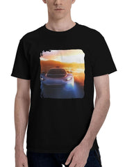 Mercedes-Amg Roaming The Open Road 180G 100% Cotton Printed Round Neck Short-Sleeve T-Shirt, Christmas Gifts for Men Dad Husband Grandpa, S-XXXL, Black