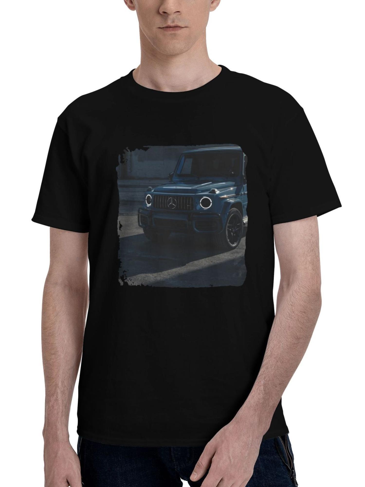 Mercedes-Benz G 63 Amg 180G 100% Cotton Printed Round Neck Short-Sleeve T-Shirt, Christmas Gifts for Men Dad Husband Grandpa, S-XXXL, Black