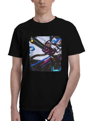 Jinx-Through Darkness 180G 100% Cotton Printed Round Neck Short-Sleeve T-Shirt, Christmas Gifts for Men Dad Husband Grandpa, S-XXXL, Black