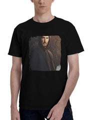John-Wick Chapter4 180G 100% Cotton Printed Round Neck Short-Sleeve T-Shirt, Christmas Gifts for Men Dad Husband Grandpa, S-XXXL, Black