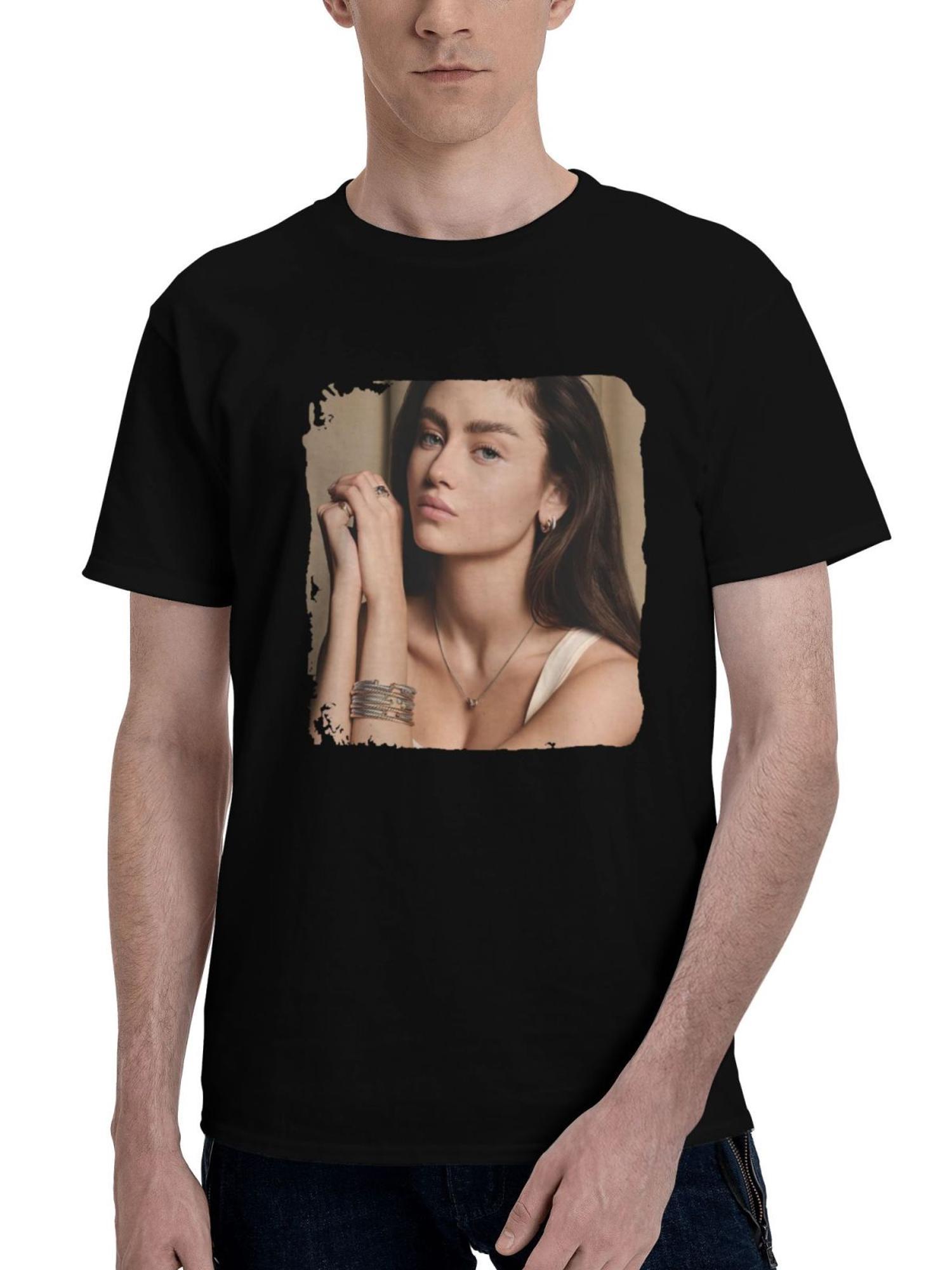 Leni-Klum 2024 180G 100% Cotton Printed Round Neck Short-Sleeve T-Shirt, Christmas Gifts for Men Dad Husband Grandpa, S-XXXL, Black