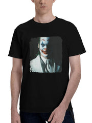 Joker-Folie A Deux Dark 180G 100% Cotton Printed Round Neck Short-Sleeve T-Shirt, Christmas Gifts for Men Dad Husband Grandpa, S-XXXL, Black