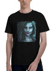 Joker-Girl Dont Cry 180G 100% Cotton Printed Round Neck Short-Sleeve T-Shirt, Christmas Gifts for Men Dad Husband Grandpa, S-XXXL, Black