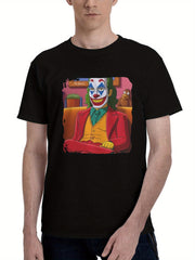 Joker-In Simpson 180G 100% Cotton Printed Round Neck Short-Sleeve T-Shirt, Christmas Gifts for Men Dad Husband Grandpa, S-XXXL, Black