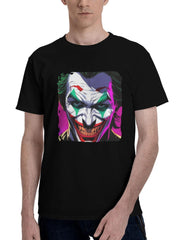 Joker-Mad Man 180G 100% Cotton Printed Round Neck Short-Sleeve T-Shirt, Christmas Gifts for Men Dad Husband Grandpa, S-XXXL, Black
