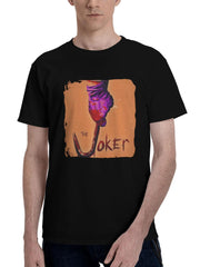 Joker-S Gambit 180G 100% Cotton Printed Round Neck Short-Sleeve T-Shirt, Christmas Gifts for Men Dad Husband Grandpa, S-XXXL, Black