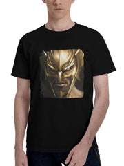 Hawkman-Aldis Hodge 180G 100% Cotton Printed Round Neck Short-Sleeve T-Shirt, Christmas Gifts for Men Dad Husband Grandpa, S-XXXL, Black