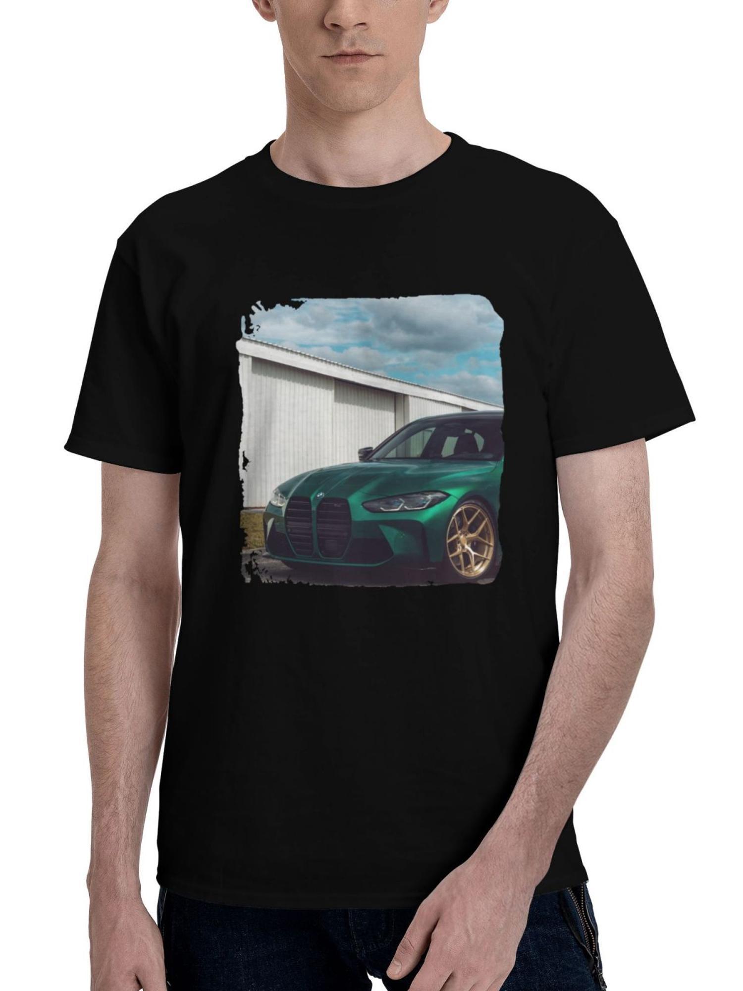 Bmw-M3 G80 Vossen Wheels 180G 100% Cotton Printed Round Neck Short-Sleeve T-Shirt, Christmas Gifts for Men Dad Husband Grandpa, S-XXXL, Black