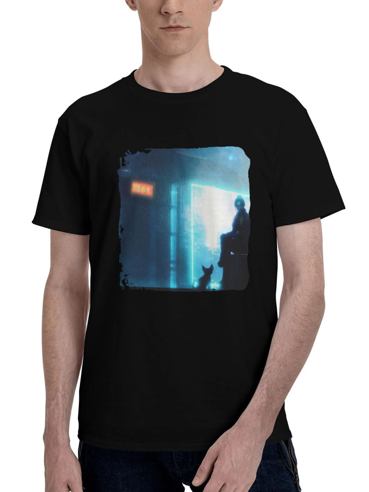 A-Vigilante Night Watch With Companion 180G 100% Cotton Printed Round Neck Short-Sleeve T-Shirt, Christmas Gifts for Men Dad Husband Grandpa, S-XXXL, Black