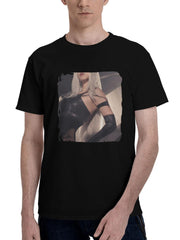 A2-Nier Cosplay Shirogane Sama 180G 100% Cotton Printed Round Neck Short-Sleeve T-Shirt, Christmas Gifts for Men Dad Husband Grandpa, S-XXXL, Black